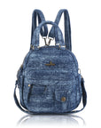 Convertible Denim Mini Backpack Purse