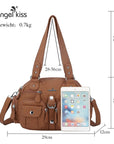 Vintage Y2k Multi-Pocket Shoulder Bag