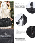 Vintage Vertical-Zip Multi-Pocket Shoulder Bag