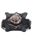 Buckle-Detail Convertible Multi-Pocket Shoulder Bag