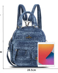 Convertible Denim Mini Backpack Purse
