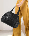 East-West Utility Shoulder Tote Bag with Adjustable Strap