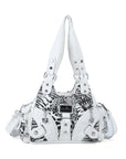 Moto Multi-Pocket Shoulder Bag with Leopard-Print Panels