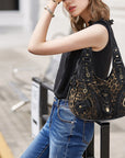 Leopard Multi-Pocket Hobo Shoulder Bag