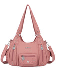 Vintage Multi-Pocket Crescent Hobo Bag
