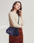 Biker Studded Multi-Pocket Satchel Shoulder Bag