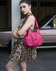 Vintage Multi-Pocket Hobo Shoulder Bag with Crossbody Strap