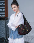 Leopard Multi-Pocket Hobo Shoulder Bag