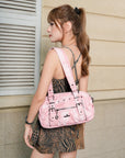 Vintage Multi-Pocket PU Bowling Shoulder Bag