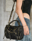 Washed Multi-Pocket Mini Bowling Bag
