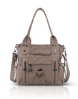 Vintage Multi-Pocket Organiser Shoulder Bag