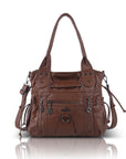 Vintage Multi-Pocket Organiser Shoulder Bag