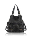 Utility Multi-Pocket PU Hobo Shoulder Bag