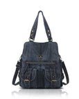 Utility Multi-Pocket PU Hobo Shoulder Bag