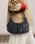 Multi-Pocket Underarm Shoulder Tote Bag