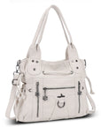Vintage Multi-Pocket Organiser Shoulder Bag