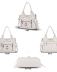 Vintage Multi-Pocket Organiser Shoulder Bag