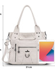 Vintage Multi-Pocket Organiser Shoulder Bag