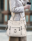 Vintage Multi-Pocket Organiser Shoulder Bag