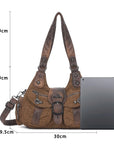 Relaxed Multi-Pocket Hobo Shoulder Bag