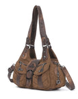 Relaxed Multi-Pocket Hobo Shoulder Bag