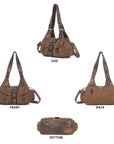 Relaxed Multi-Pocket Hobo Shoulder Bag