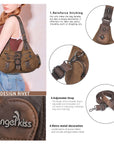 Relaxed Multi-Pocket Hobo Shoulder Bag