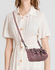 Multi-Pocket Denim Baguette Shoulder Bag