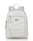 Washed-Look PU Multi-Pocket School Backpack