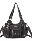 Vintage Multi-Pocket Crescent Hobo Bag