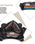 Vintage Multi-Pocket Crescent Hobo Bag