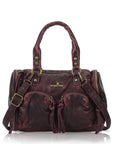 Washed Multi-Pocket Mini Bowling Bag