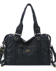 Vintage Large-Capacity Multi-Pocket Shoulder Tote Bag
