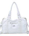 Vintage Large-Capacity Multi-Pocket Shoulder Tote Bag