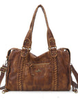 Vintage Large-Capacity Multi-Pocket Shoulder Tote Bag