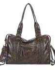 Vintage Large-Capacity Multi-Pocket Shoulder Tote Bag