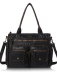 Vintage Utility Multi-Pocket Shoulder Tote Bag