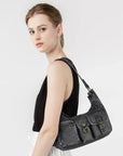 Multi-Pocket Underarm Shoulder Tote Bag