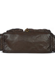 Layered-Pocket Utility Satchel Shoulder Bag