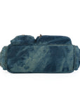 Layered-Pocket Utility Satchel Shoulder Bag
