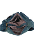 Layered-Pocket Utility Satchel Shoulder Bag