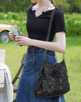 Vintage Multi-Pocket Organiser Shoulder Bag