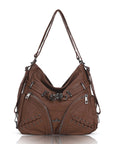 Vintage Multi-Zip Biker Hobo Shoulder Bag