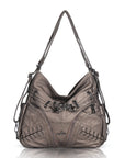 Vintage Multi-Zip Biker Hobo Shoulder Bag