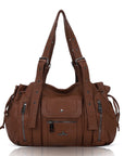 Vintage Multi-Pocket Bowling Shoulder Bag