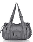Vintage Multi-Pocket Bowling Shoulder Bag