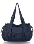 Vintage Multi-Pocket Bowling Shoulder Bag