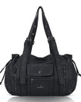 Vintage Multi-Pocket Bowling Shoulder Bag