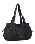 Vintage Multi-Pocket Bowling Shoulder Bag