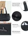 Vintage Multi-Pocket Bowling Shoulder Bag